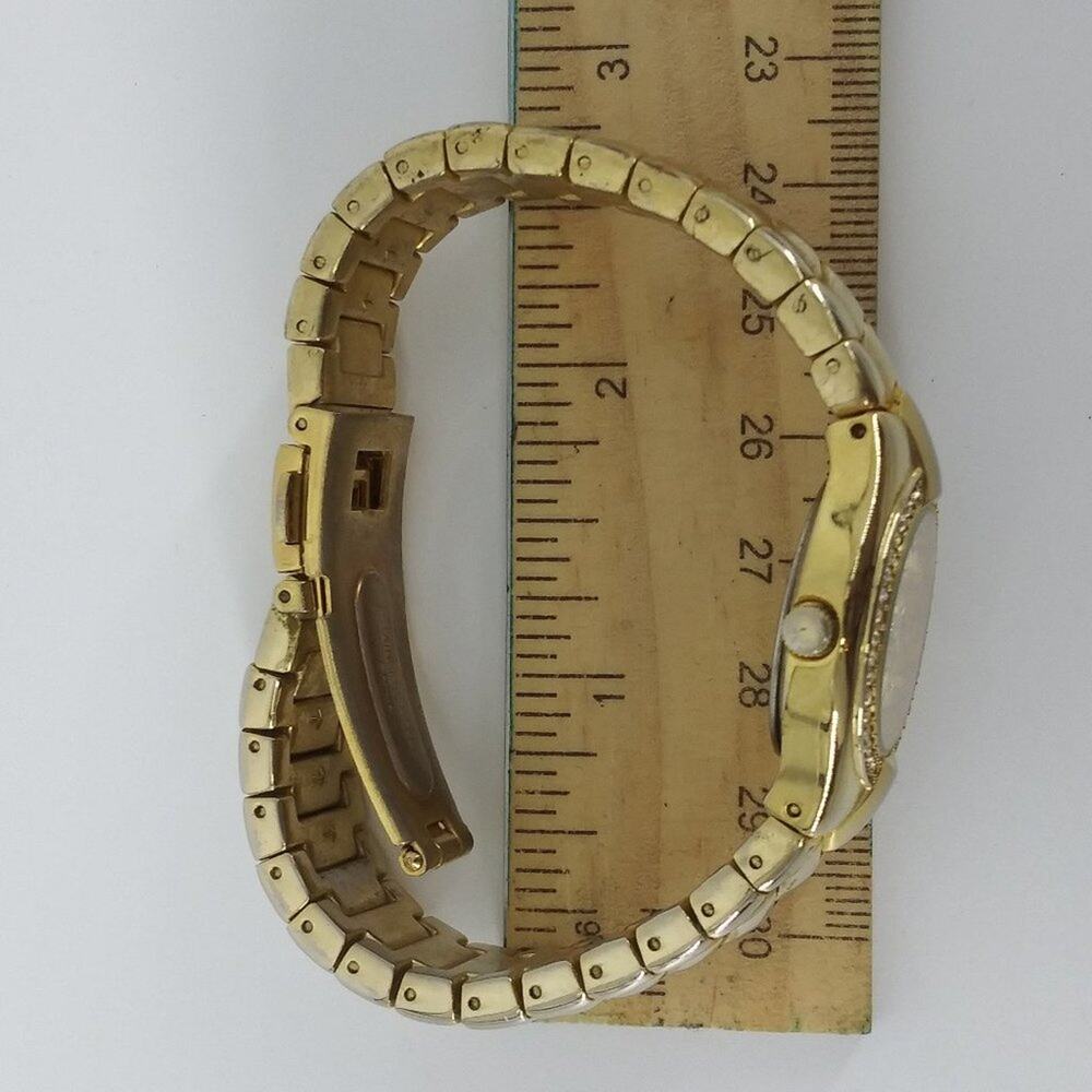 Women's Gruen Precision Quartz Wristwatch Rhinestones Gold - Picture 13 of 13